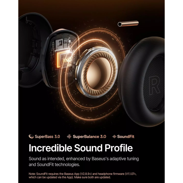 Baseus Handsfree Bluetooth Inspire XH1 Sound by Bose, Black A00085701123-00