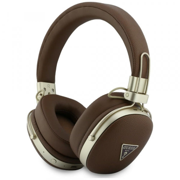 Guess Handsfree Bluetooth Grained Triangle Logo, Brown