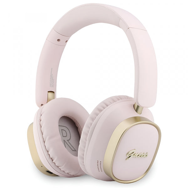 Guess Handsfree Bluetooth Rectangle Metal Script, Pink
