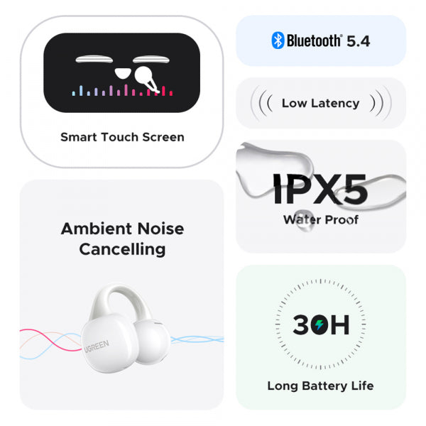 Ugreen S6 ClipBuds Magic WS208, White
