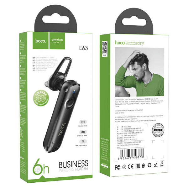 Hoco Handsfree Bluetooth E63 Diamond, Black