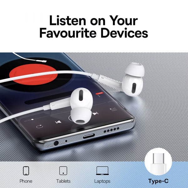 Baseus Handsfree USB-C Encok C18, White NGCR030102