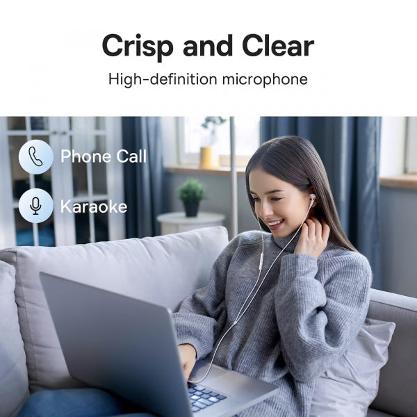 Baseus Handsfree USB-C Encok C18, White NGCR030102