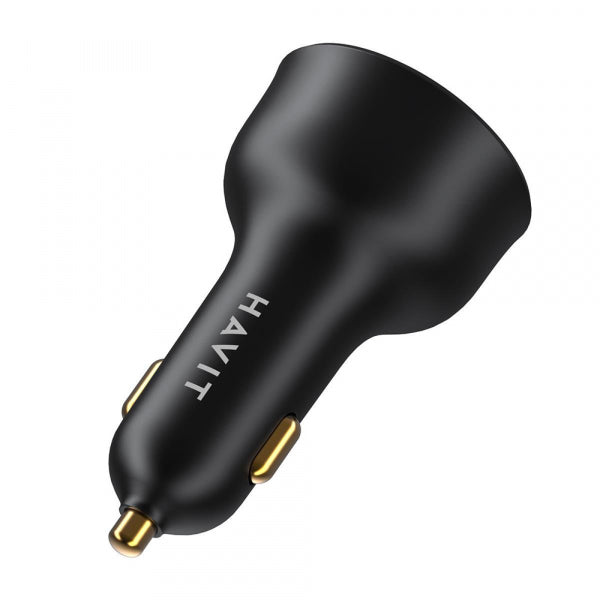 Havit Car Charger CC100W Display, 100W, 5A, 1 x USB-A - 1 x USB-C, Black