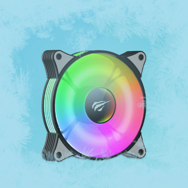Havit Cooler Fan PC Desktop F2095, 600RPM - 1800RPM, 38dB, 1.44W, Black