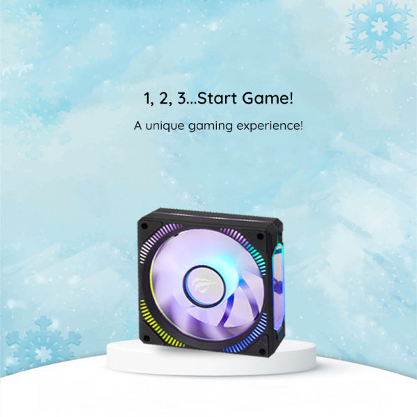 Havit Cooler Fan PC Desktop F2096, RGB, 1800RPM, 30dB, 3W, Black
