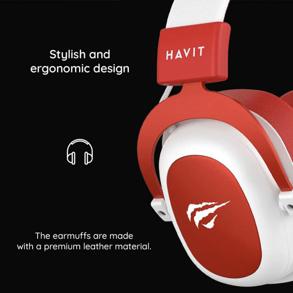 Havit Gaming 3.5mm Headset H2002D, 2m, Red
