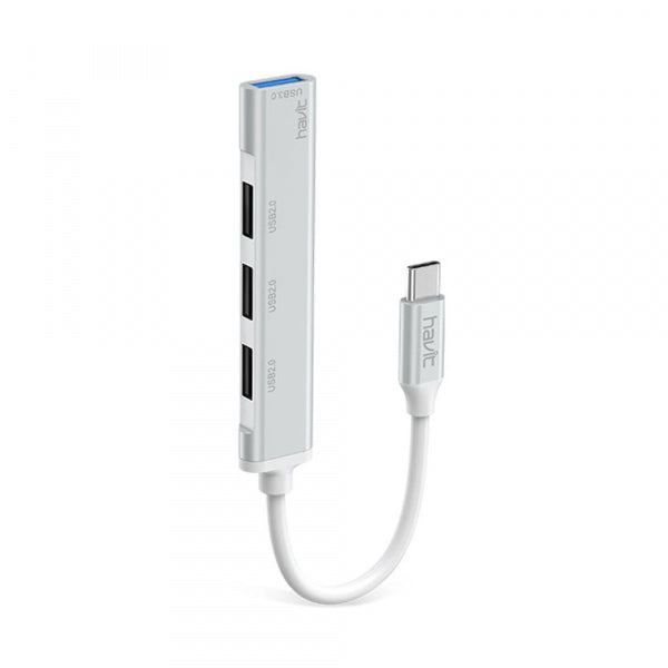Havit USB-C Hub HB41, 4in1, Silver