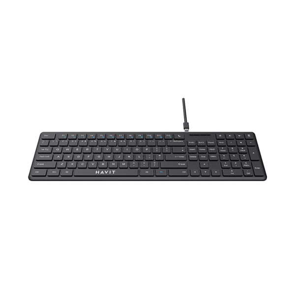 Havit Wired Keyboard KB252, USB-C, 1.5m, Black