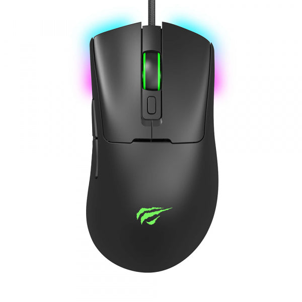 Havit Wired Gaming Mouse MS966, RGB, 800DPI - 12000DPI, 1.6m, Black