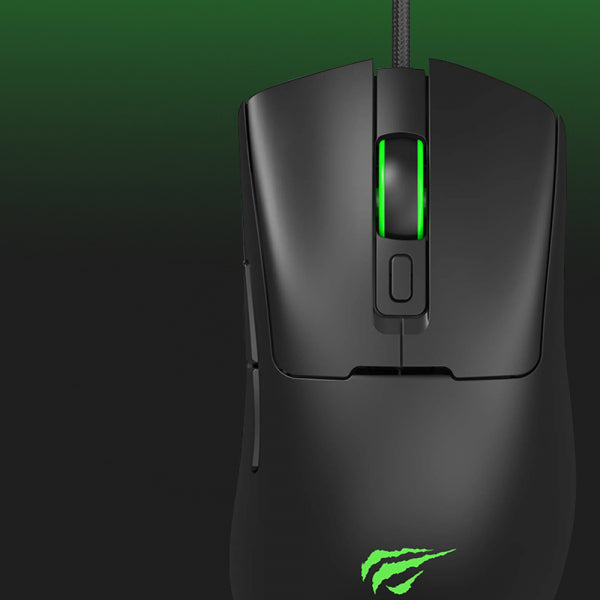 Havit Wired Gaming Mouse MS966, RGB, 800DPI - 12000DPI, 1.6m, Black