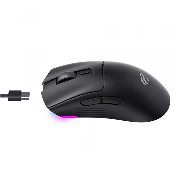 Havit Wireless Gaming Mouse MS966WB, 800DPI - 10000DPI, BT / Wi-Fi / Wired, Black