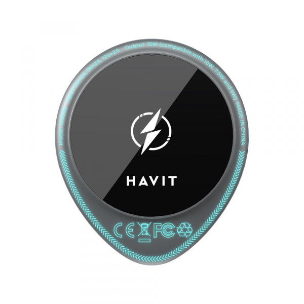 Havit Wireless Car Charger W3036, 15W, 1.67A, Black