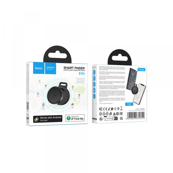 Hoco SmartTag E101 for iOS / Android Series, Black