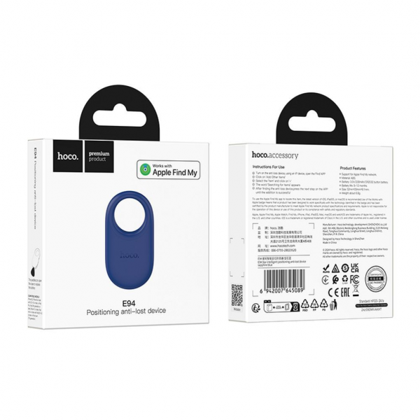 Hoco SmartTag E94 for iOS Series, Sapphire Blue