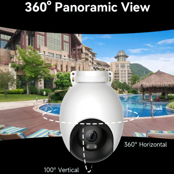 iMILAB Home Security Camera EC6, Wi-Fi, 3K, IP66, Outdoor, White CMSXJ65A
