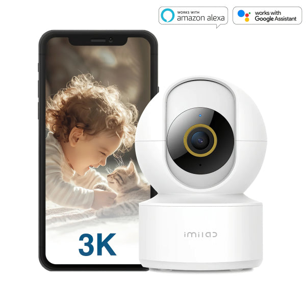 iMILAB Home Security Camera C22, Wi-Fi, 3K, Indoor, White CMSXJ60A