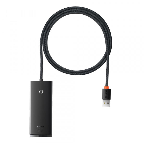 Baseus USB Hub Lite, 4 x USB-A 3.0 - 1 x USB-C, 1m, Black WKQX030101