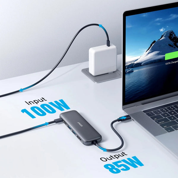 Anker USB-C Hub 332, 2 x USB-A - 2 x USB-C - 1 x HDMI, Grey A8355H11