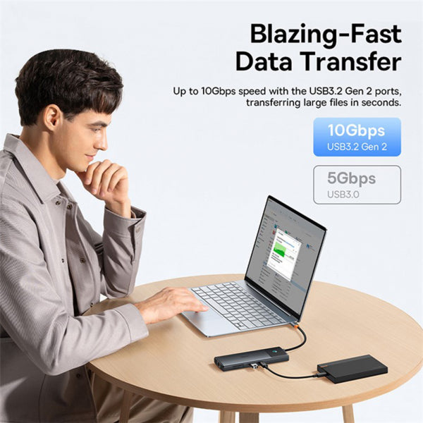 Baseus USB-C Hub Gleam II, 10in1, Black B00061800123-00