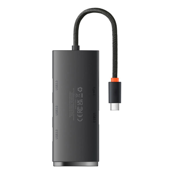 Baseus USB-C Hub Lite, 4 x USB-A 3.0, 0.25m, Black WKQX030301