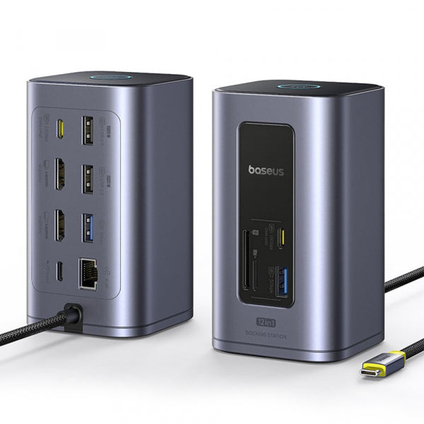 Baseus USB-C Hub Nomos NU1 Air Spacemate, 12in1, Grey B00568103813-00