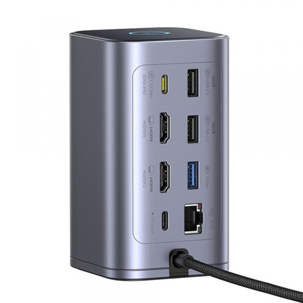 Baseus USB-C Hub Nomos NU1 Air Spacemate, 12in1, Grey B00568103813-00