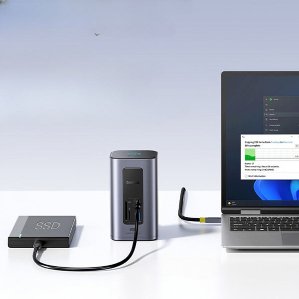 Baseus USB-C Hub Nomos NU1 Air Spacemate, 12in1, Grey B00568103813-00