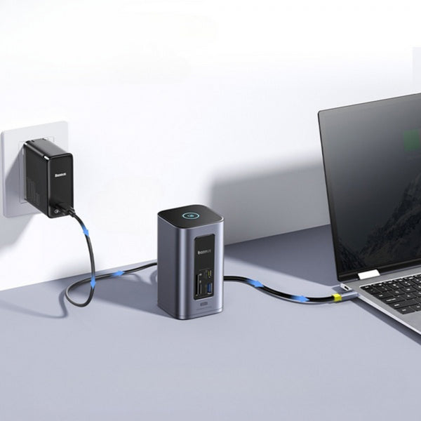 Baseus USB-C Hub Nomos NU1 Air Spacemate, 12in1, Grey B00568103813-00