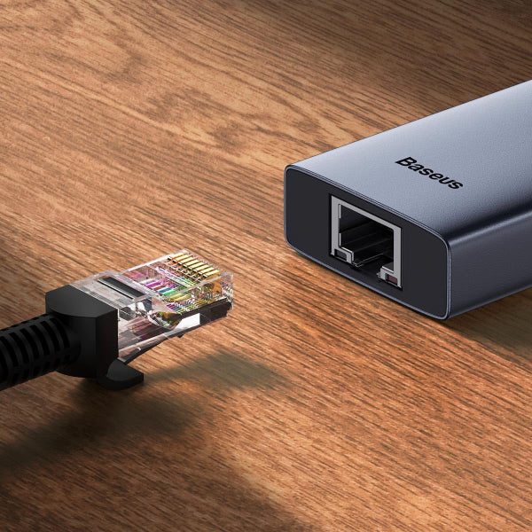 Baseus USB-C Hub UltraJoy, 2 x USB-A 3.0 - 1 x USB-C - 1 x HDMI - 1 x RJ45 - 1 x SD - 1 x microSD, Grey B00052805813-00