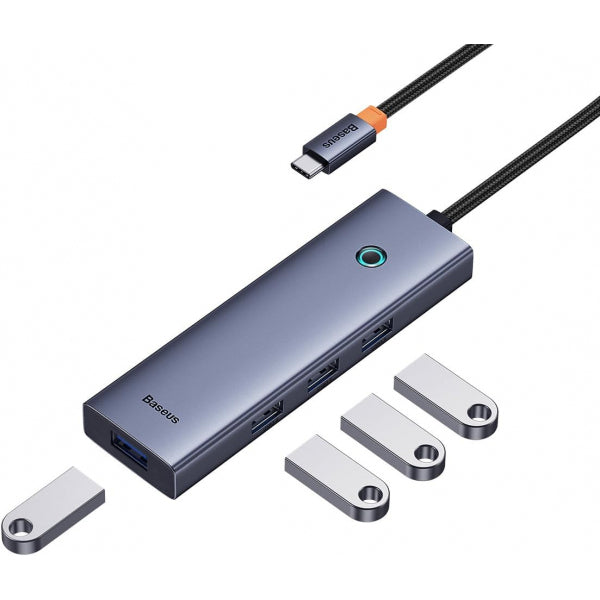 Baseus USB-C Hub UltraJoy, 4 x USB-A 3.0, Grey B0005280A813-03