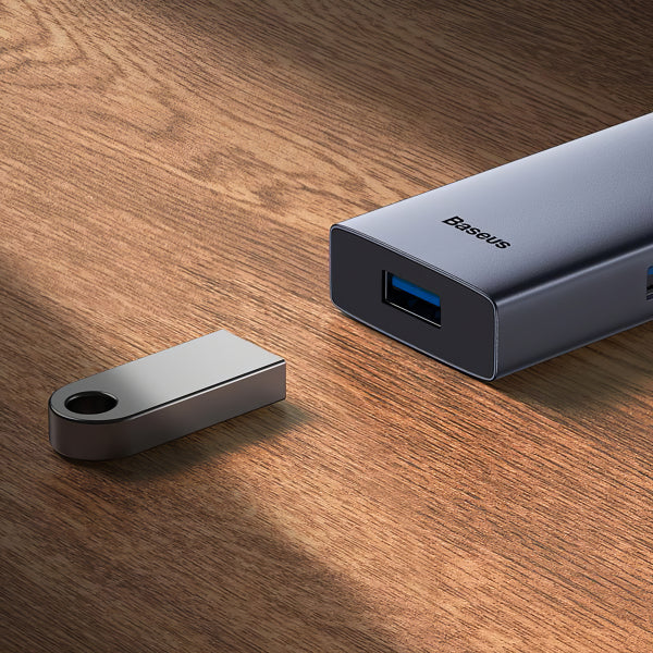Baseus USB-C Hub UltraJoy, 4 x USB-A 3.0 - 1 x HDMI, Grey B00052809813-00