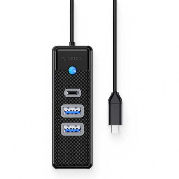 Orico USB-C Hub PWC2U-C3, 2 x USB-A 3.0 - 1 x USB-C, Black