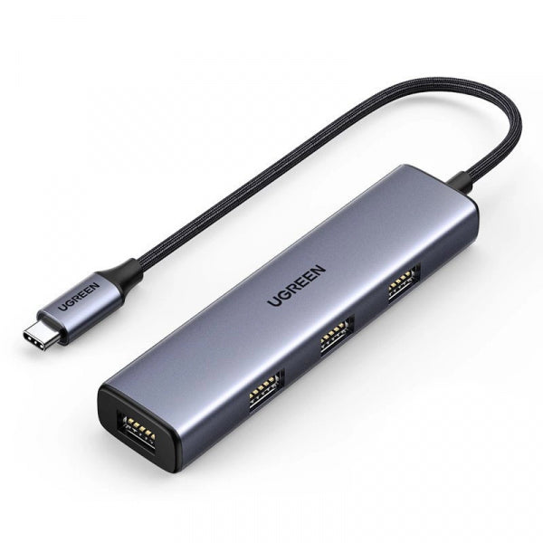 Ugreen USB-C Hub CM473, 4 x USB-A 3.0, 0.15m, Grey