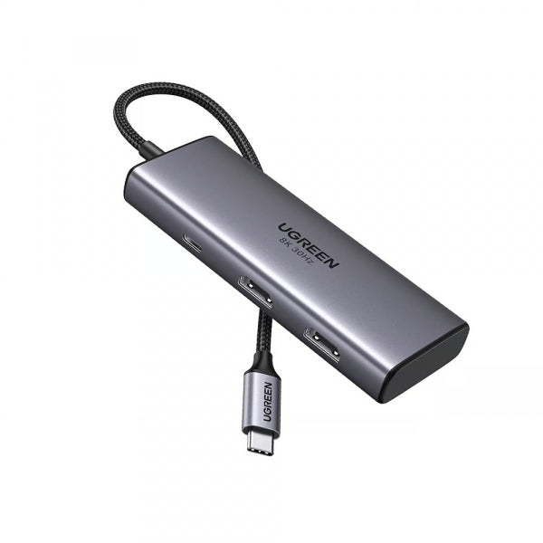 Ugreen USB-C Hub CM498 (15852), 2 x USB-A 3.0 - 2 x USB-C - 2 x HDMI, Grey