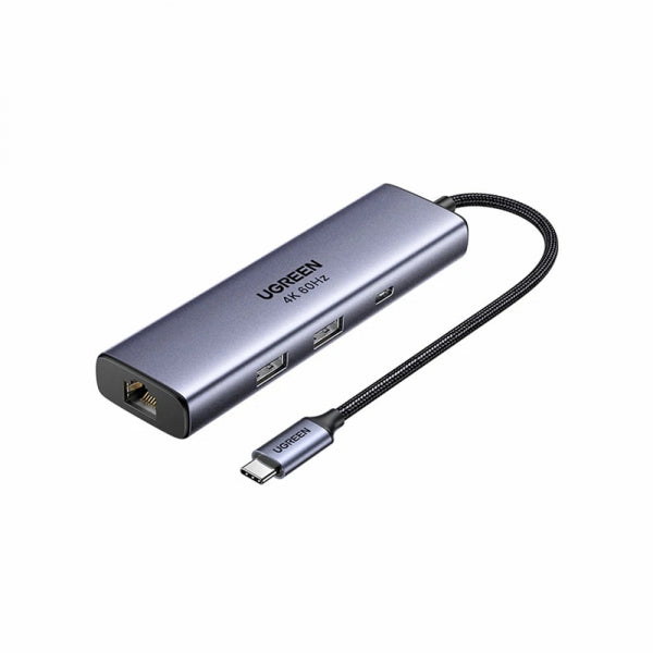 Ugreen USB-C Hub CM512 (75643), 6in1, Grey