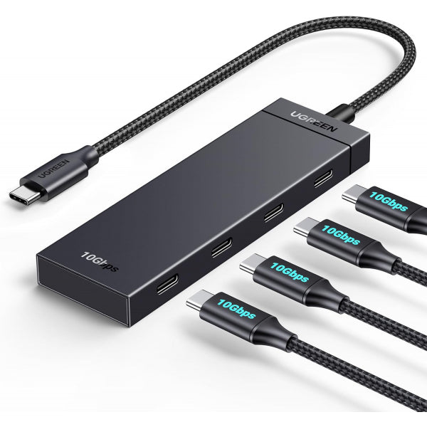 Ugreen USB-C Hub CM806, 4 x USB-C, 0.5m, Black