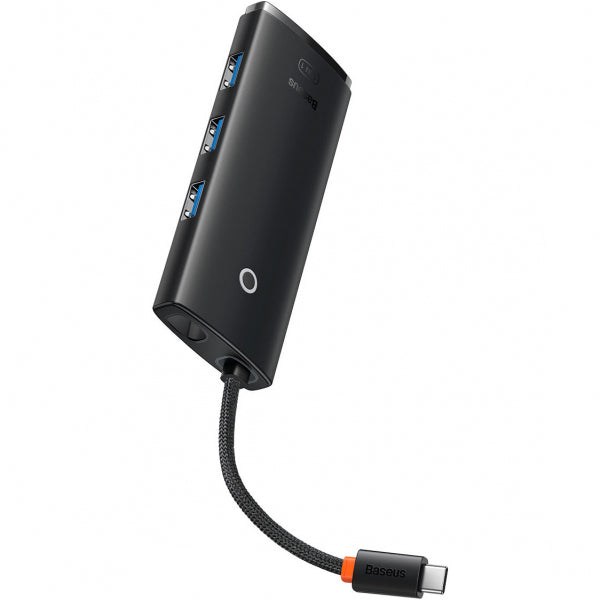 Baseus USB-C Hub Lite, 3 X USB-A 3.0 - USB-C - HDMI, Black WKQX040001