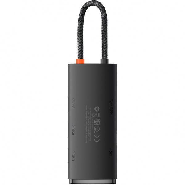 Baseus USB-C Hub Lite, 3 X USB-A 3.0 - USB-C - HDMI, Black WKQX040001