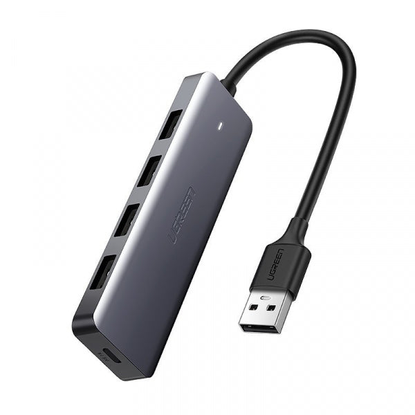 Ugreen USB Hub CM219, 4 x USB-A 3.0 - 1 x USB-C, Grey