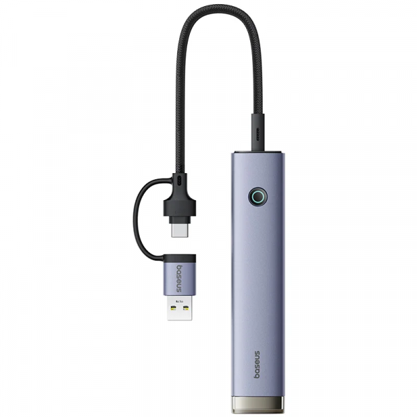 Baseus USB / USB-C Hub UltraJoy, 4 x USB-A 3.2 - 1 x USB-C, Grey B0005280B811-15