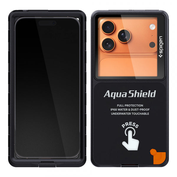 Spigen Waterproof Phone Pouch Case Aqua Shield A604 for max. 6.9inch Phone, Black ACS11675