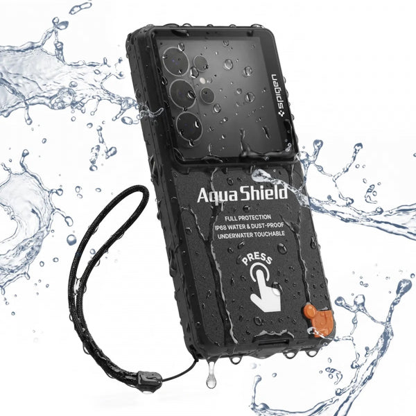 Spigen Waterproof Phone Pouch Case Aqua Shield A604 for max. 6.9inch Phone, Black ACS11675