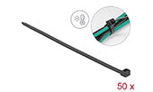 Delock Kabelbinder kälteresistent L 380 x B 7,6 mm schwarz 50 Stück