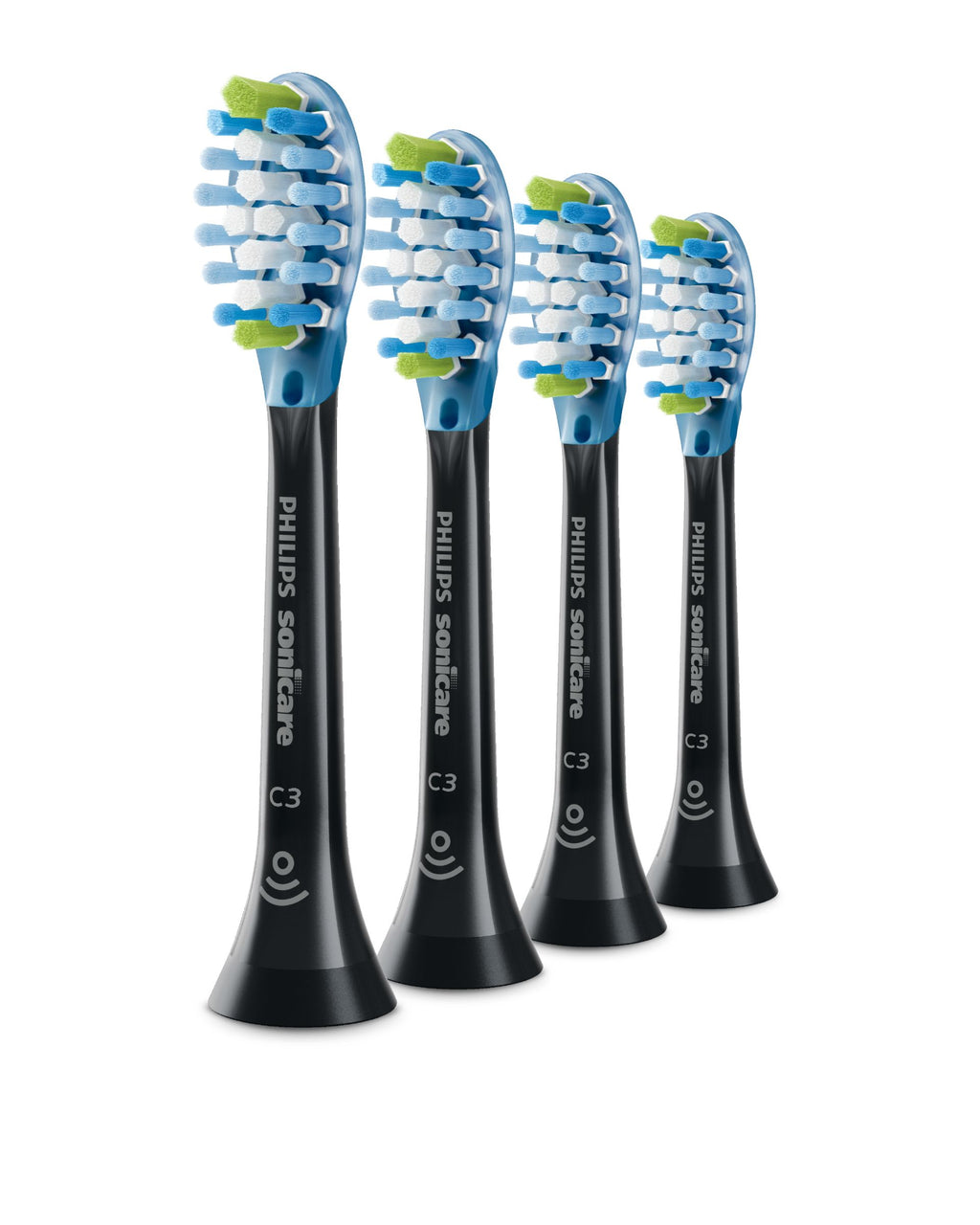 Philips C3 Premium Plaque Defence HX9044/33 Lot de 4 + noir + têtes de brosse soniques