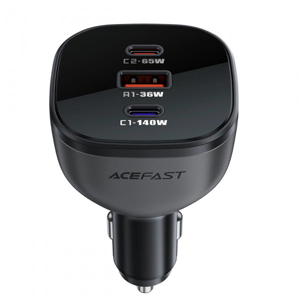 Acefast Car Charger B14, 165W, 5A, 1 x USB-A - 2 x USB-C, Black