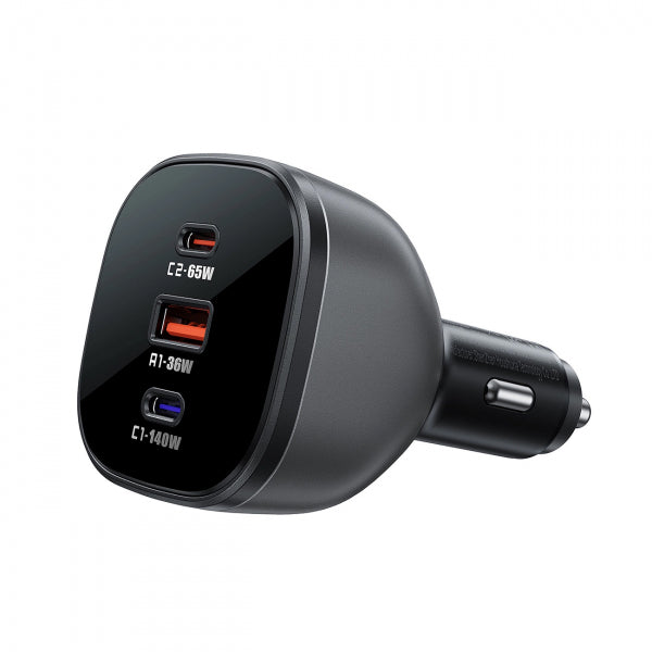 Acefast Car Charger B14, 165W, 5A, 1 x USB-A - 2 x USB-C, Black