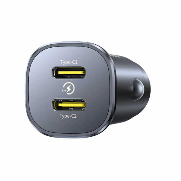 Baseus Car Charger GoTrip, 30W, 3A, 2 x USB-C, Black