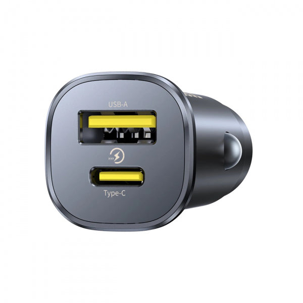 Baseus Car Charger GoTrip, 30W, 3A, 1 x USB-A - 1 x USB-C, Black C00072300123-00