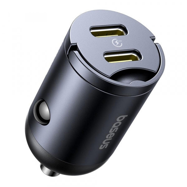 Baseus Car Charger Tiny Star, 30W, 3A, 2 x USB-C, Black C00035001121-03